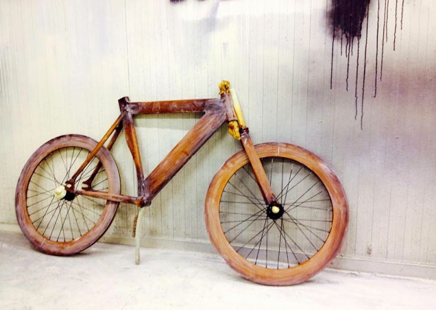 Una bicicletta trattata con Woodalike