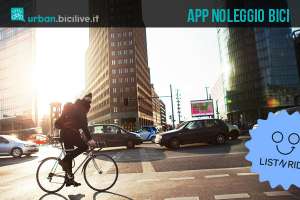 Immagine promozionale per l'app list-n-ride per l'affitto e il noleggio delle biciclette