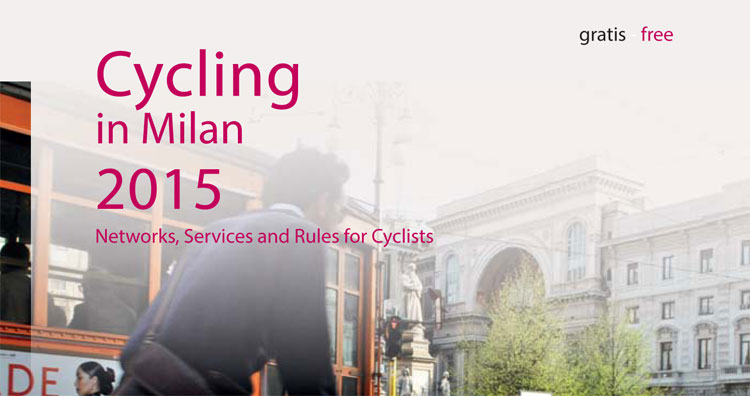 La copertina della cartina di Milano con le piste ciclabili