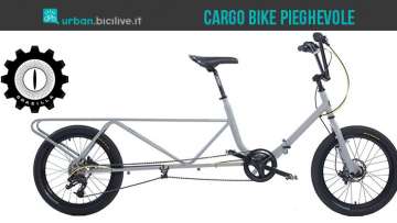 La foto promozionale per la cargo bike pieghevole Fabrica Grazilla Bus