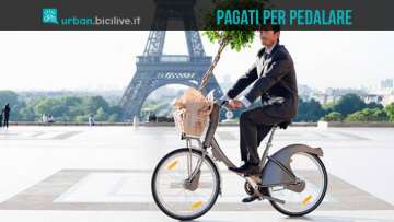 Una foto per i ciclisti francesi pagati per andare al lavoro in bicicletta