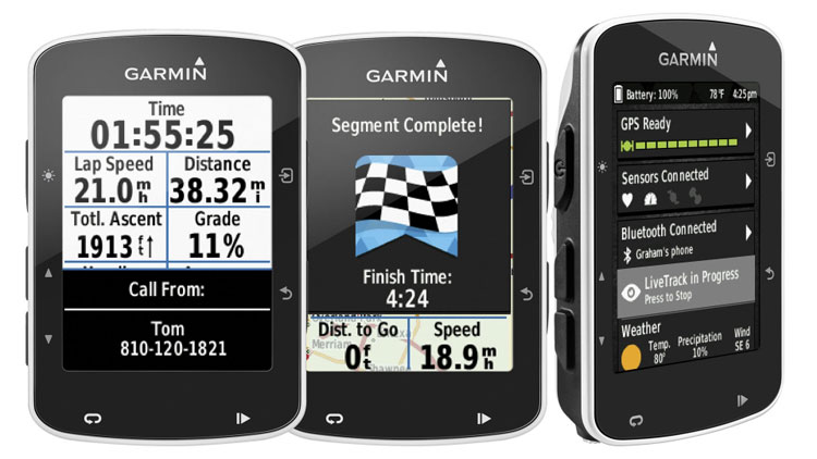 Esempi di schermata ciclocomputer Garmin GPS
