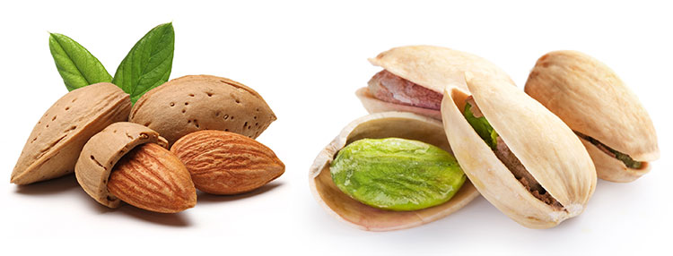 Mandorle e pistacchi, cibo salutare per i ciclisti