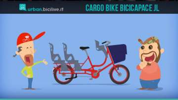 La bicicletta cargo Bicicapace JL per famiglie numerose e trasporto merci