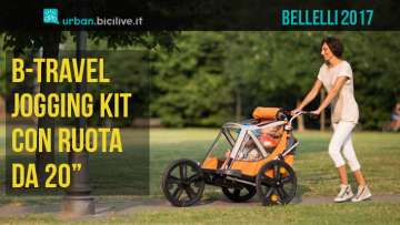 Carrello bici porta bimbo per correre e passeggiare di Bellelli, kit Jogging del B-Travel