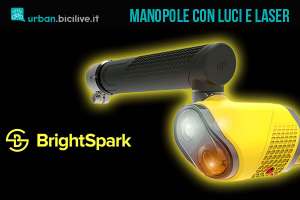Manopole bici Brightspark con luci, vibrazione e laser