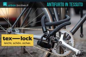 text lock antifurto catena bici in tessuto