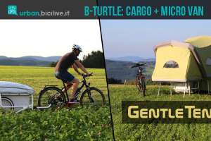 cargo bike con micro van GentleTent B-Turtle
