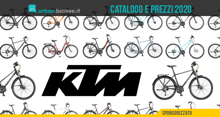 Le biciclette urban e trekking KTM: il catalogo e il listino prezzi 2020