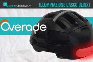 Segnalatore luminoso per casco bici e monopattino Overade Blinxi