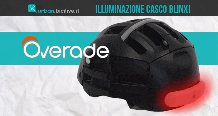 Segnalatore luminoso per casco bici e monopattino Overade Blinxi