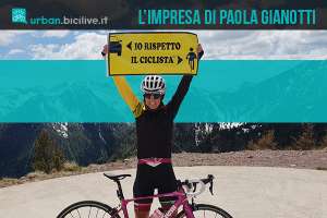 Le imprese di Paola Gianotti per la sicurezza dei ciclisti sulla strada
