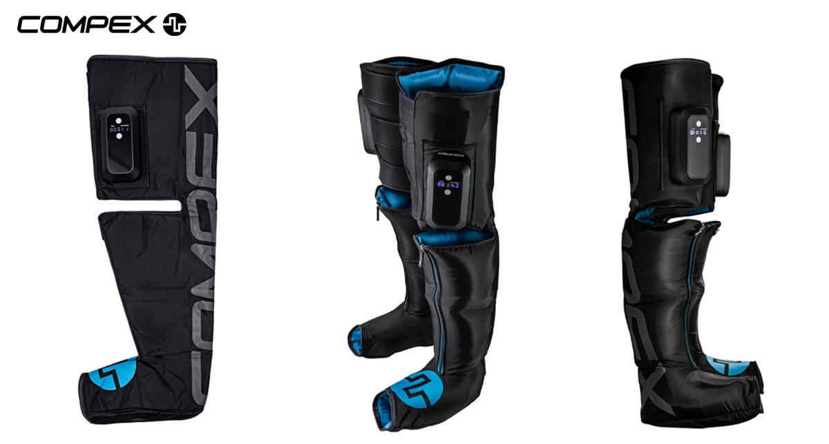 Gli stivali a compressione Compex Boots Ayre per il recupero muscolare post prestazione