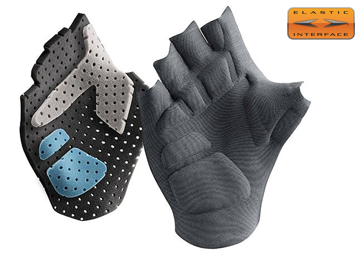 Un paio di guanti da ciclismo dotati di tecnologia EIT Palm