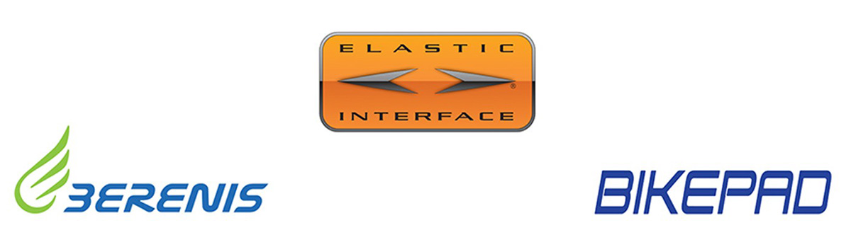 I loghi dei tre brand del Gruppo Cytech: Elastic Interface, Bikepad e Berenis