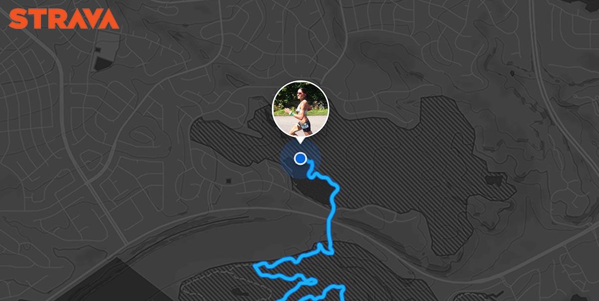 Il tragitto GPS percorso da un runner di Strava
