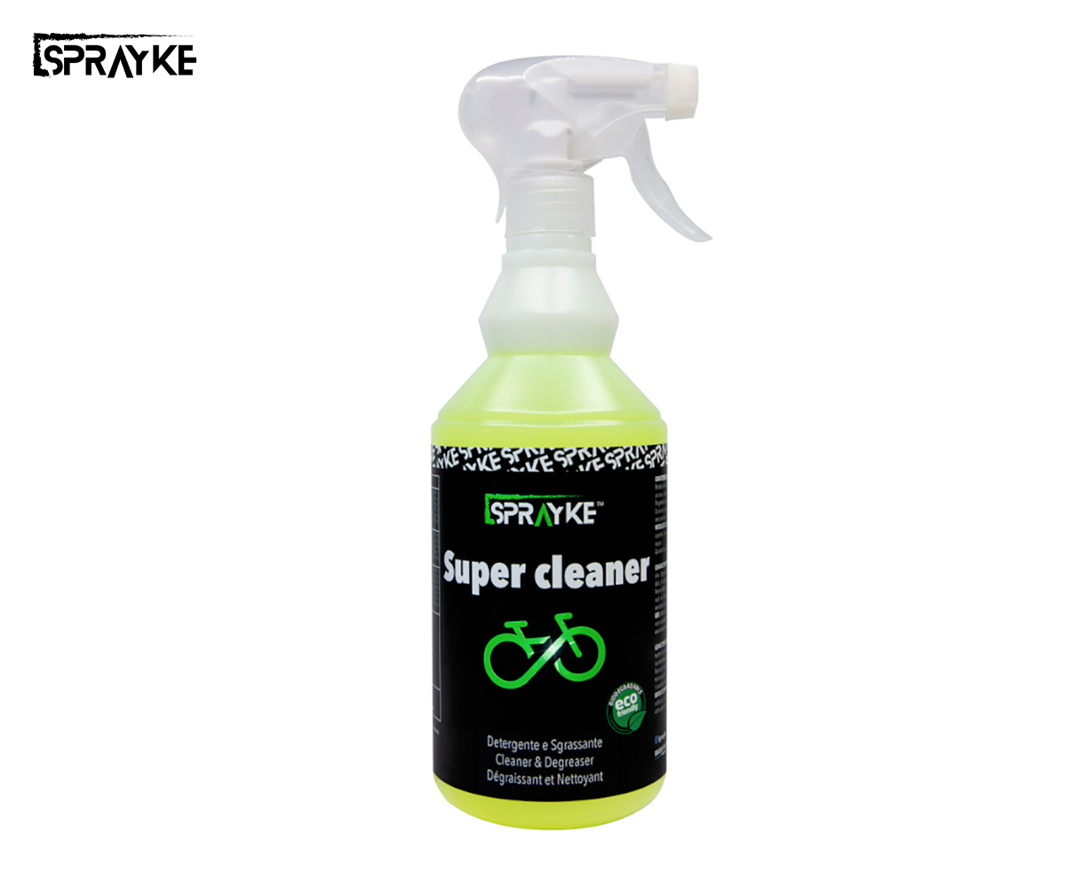 Lo spray detergente per la pulizia della bicicletta Sprayke Super Cleaner