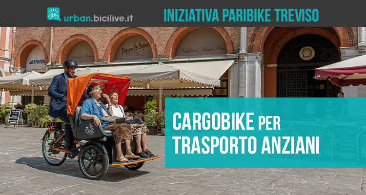 La nuova iniziativa di Treviso per il trasporto anziani tramite bici cargo Paribike