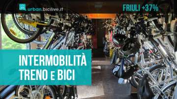 Cresce del 37% l'intermobilità treno e bici in Friuli