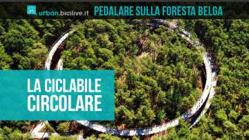 La nuova pista ciclabile circolare sopraelevata sulla foresta in belgio