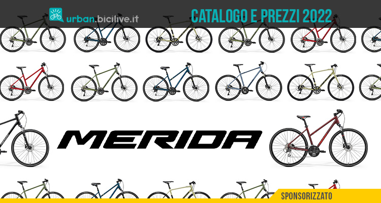 Il catalogo e i prezzi delle nuove biciclette trekking Merida 2022
