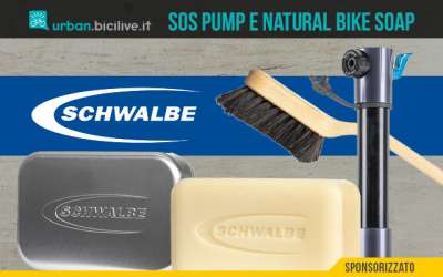 I nuovi strumenti si Schwalbe per la cura e manutenzione della bicicletta SOS Pump e Natural Bike Soap